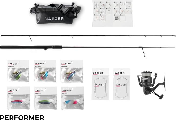 Image du produit Jaeger Trout Go Kit - Combo De Démarrage Pour La Truite (Canne à lancer, 210 cm)