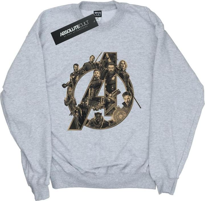 Actual product image Girls Avengers Infinity War Logo Sweatshirt (152, 158)