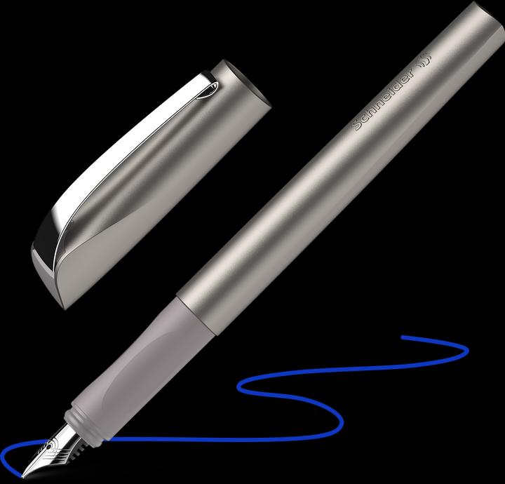 Produktbild Schneider 168621 Ceod Shiny Füller (Rechts- und Linkshänder, M-Feder, inkl. Tintenpatrone königsblau (Graphit, Graphite, 1 x)