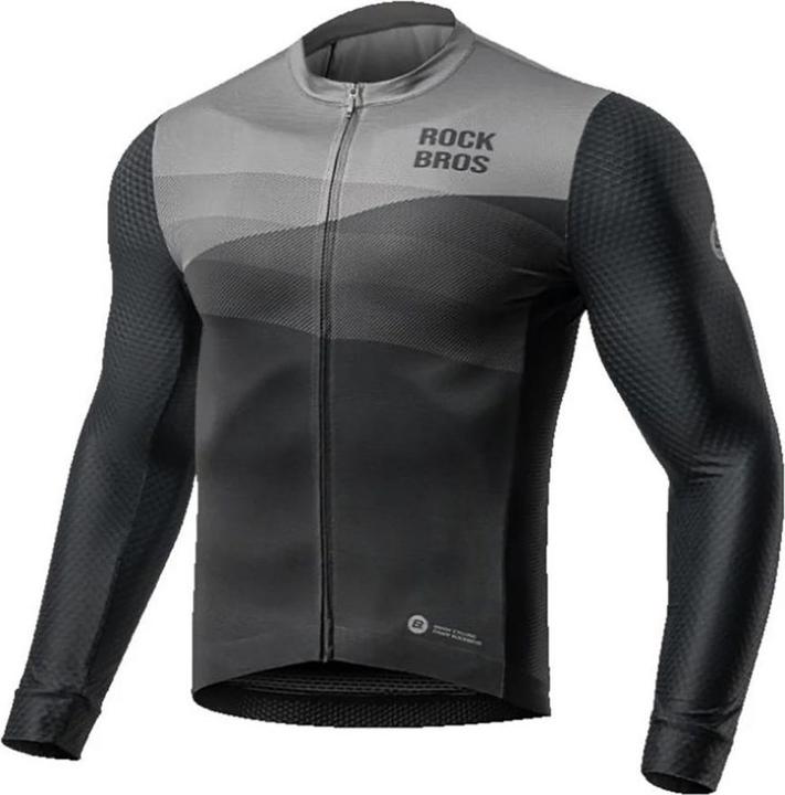 Actual product image Rockbros cycling jersey 15120009005 long sleeve spring/summer XXL - black (XXL)