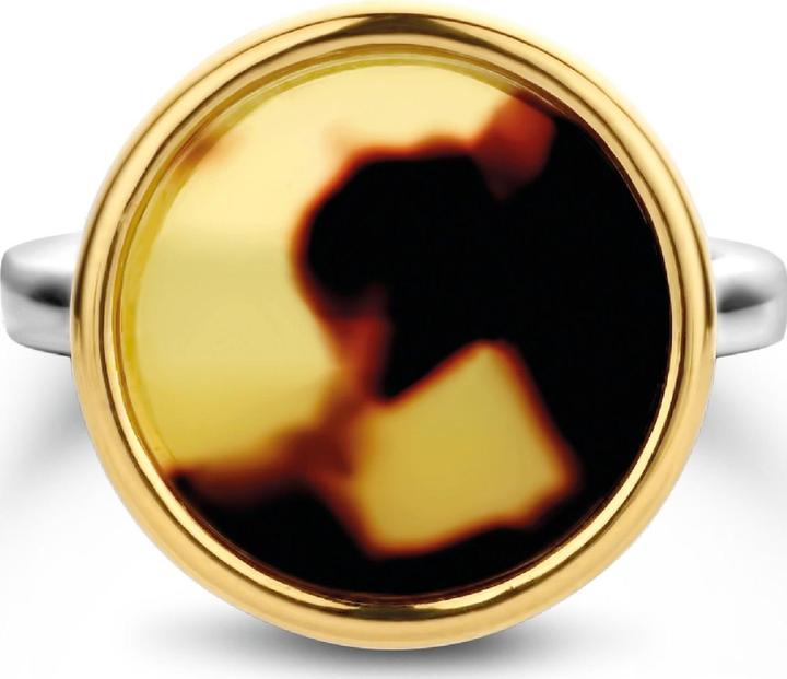 Produktbild Ti Sento Milano Ring Schildpatt bicolor gelbvergoldet 12208TU (56, 925 Silber)