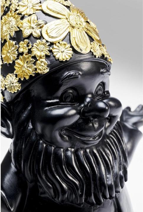Image du produit Kare Design Figurine décorative Nain Meditation noir-doré 19 (12,5 x 18 x 22 cm)
