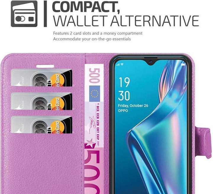 Actual product image Cadorabo Book with stand function cover (Oppo A12)