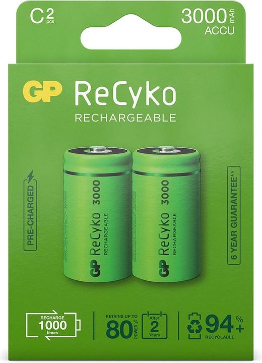 Actual product image GP Batteries ReCyko (2 pcs., C, 3000 mAh)