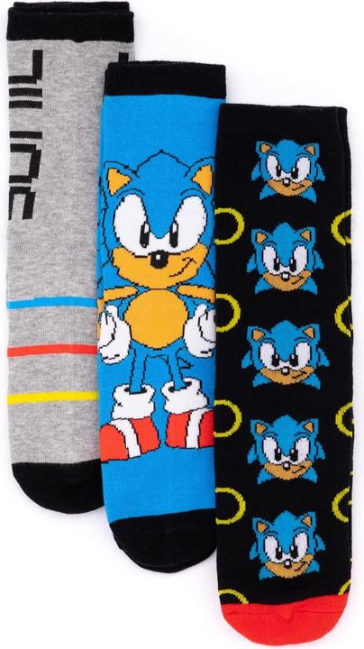 Immagine prodotto Sonic The Hedgehog Calzini unisex per adulti (confezione da 3) (confezione da 3, 40.5 - 45.5)