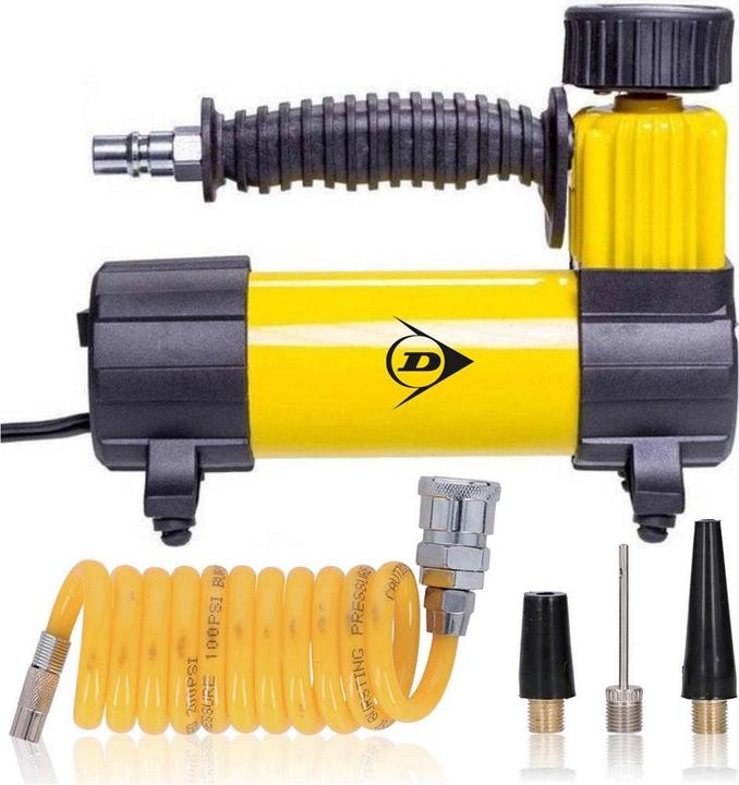 Productafbeelding Dunlop Pomp - reiscompressor, 12V, DC 100PSI (7 bar, 25 l)