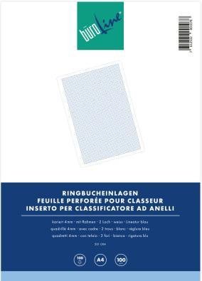 Immagine prodotto BüroLine Inserti per raccoglitori ad anelli A4 501004 quadrati 4mm 100 pezzi