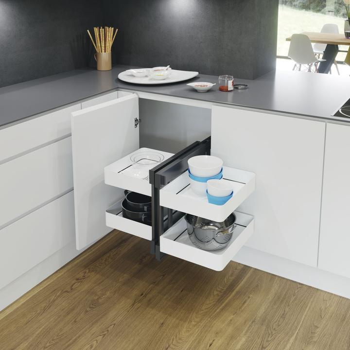 Produktbild Vauth-Sagel VS Cor Flex Eckschrank Auszug Planero - Set für KB 1200mm, weiss/lava (1 Stk.)