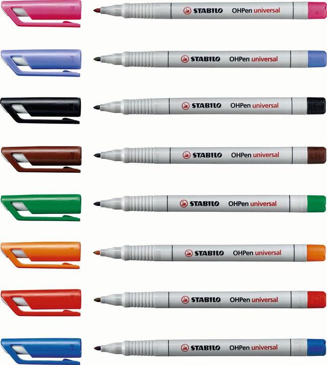 Immagine prodotto STABILO OHPen (Arancia, Verde, Blu, Nero, Rosso, Marrone, 0.40 mm, 6 x)