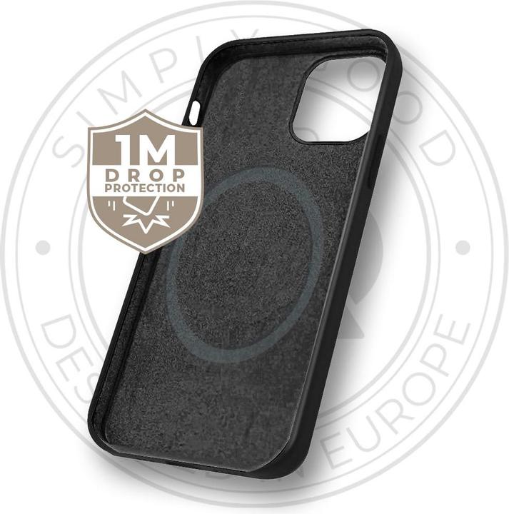 Produktbild Xqisit Back Cover Silicone Case AB iPhone 14 Pro MagSafe Schwarz (Apple iPhone 14 Pro)