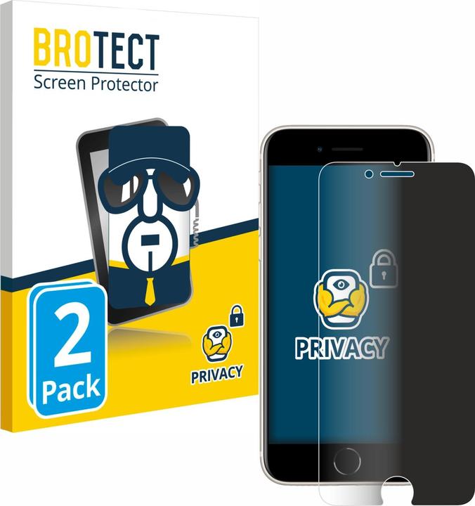 Produktbild BROTECT Sichtschutzfolie Anti-Spy Privacy Folie Blaulicht-Schutz (2 Stück, Apple iPhone SE (3rd Gen))