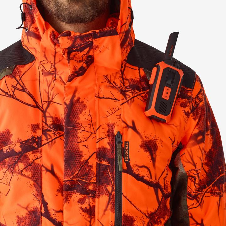 Image du produit Solognac Chasse Silent Warm Waterproof Jacket Neon Treemetic Hide 500