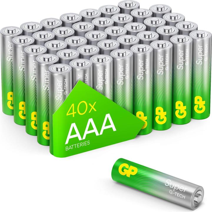 Image du produit GP Batteries Super (40 pcs, AAA, 575 mAh)