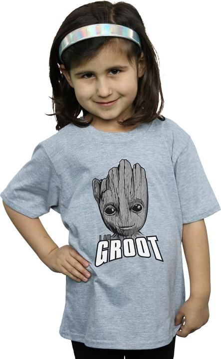 Immagine prodotto Guardians Of The Galaxy Groot Face Maglietta Ragazze (140, 146)