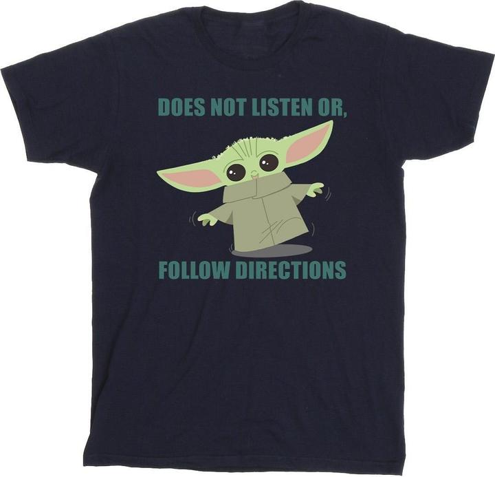 Actual product image Star Wars Mens The Mandalorian Grogu Does Not Listen T-Shirt (XXL)