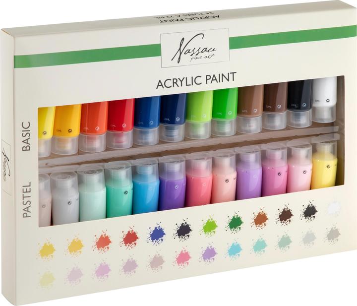 Actual product image Art Sensations Nassau acrylic paint base and pastels (Black, 24 ml)