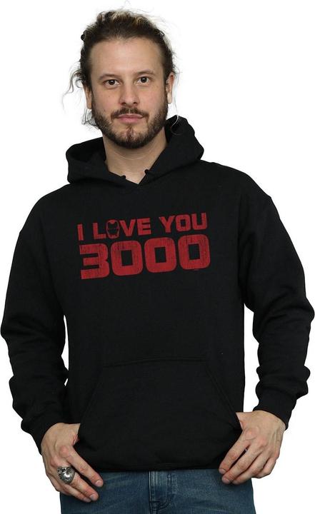 Actual product image Mens Avengers Endgame I Love You 3000 Distressed Hoodie (XL)