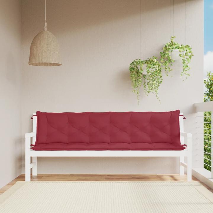 Image du produit VidaXL Coussins de banc de jardin 2 pcs. O x tissu ford (200 x 50 x 7 cm)
