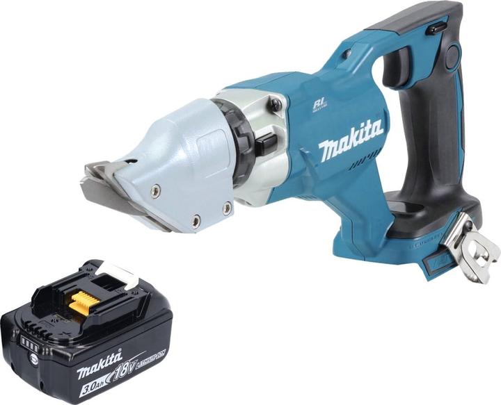 Image du produit Makita DJS 200 F1 Cisaille à tôle sans fil 18 V 2,0 mm Brushless + 1x batterie 3,0 Ah - sans chargeur
