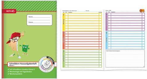 Produktbild Roth Schreiblern-Hausaufgabenheft Kompass, 2. Klasse, DIN A4 (A4, Kein Einband, Deutsch)