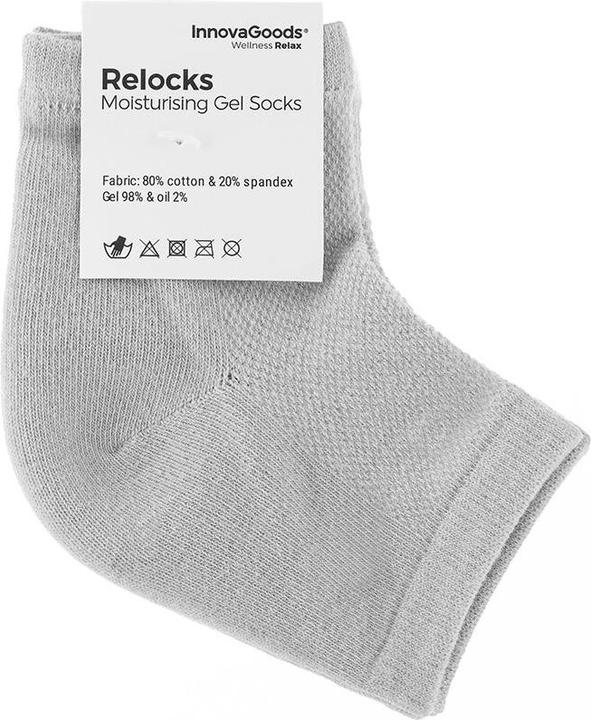 Image du produit InnovaGoods Chaussettes hydratantes avec coussinets de gel et huiles naturelles Relocks (Taille unique)