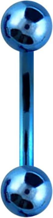 Produktbild Star Piercing Micro Banane hellblau mit zwei Kugeln (Titan G23, ohne Messing)