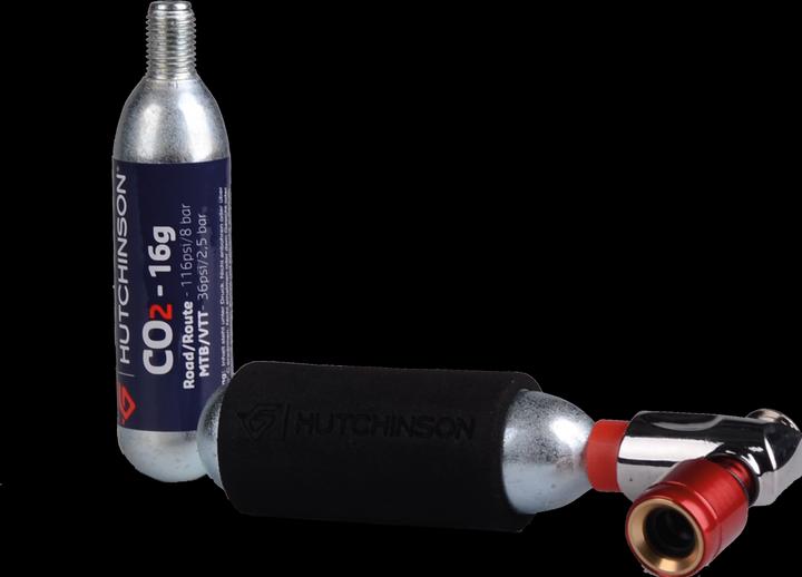 Actual product image Hutchinson Co2 mini pump, INFLATOR kit, Presta/Schrader incl. 2 cartridges