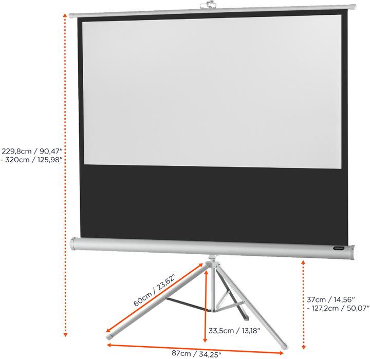 Produktbild Celexon Economy tripod screen - Projektionsbildschirm mit Stativ - 280 cm (110") (96.06", 16:9)