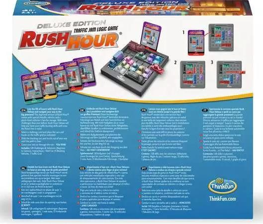 Actual product image Ravensburger ThinkFun 76617 - Rush Hour - The well-known traffic jam game in the Deluxe Edition with vehicles in (Portuguese, English, German, Italian, French, Spanish, Dutch)