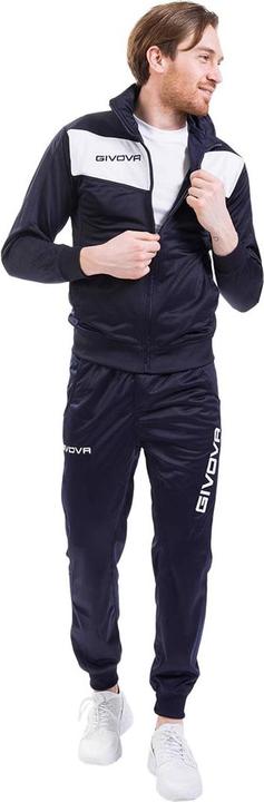 Produktbild Givova Tuta Visa Triacetato Trainingsanzug marineblau-weiss TR018 0403 S (S)