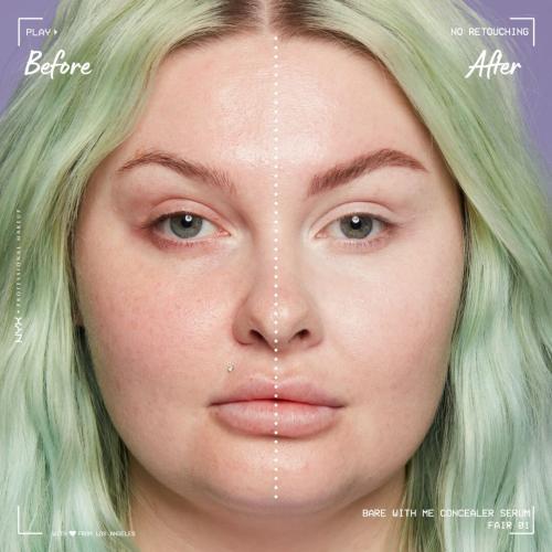Actual product image NYX Professional Make-Up Bare With Me Concealer Serum (1 Fair)
