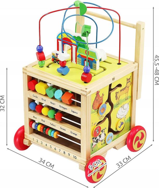 Actual product image Kruzzel Wooden trolley for children