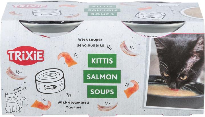 Produktbild Trixie Katzen-Nahrungsergänzung Soup mit Huhn & Lachs 4 x 80 g (Adult, 4 Stk., 320 g)