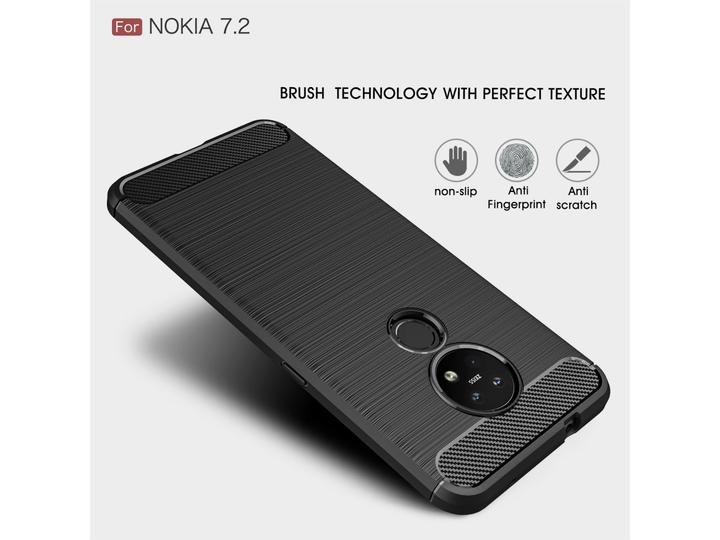 Image du produit Screenguard Étui Nokia 7.2 Carbon Brushed Soft TPU (Nokia 7.2)