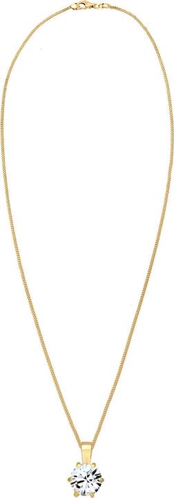 Produktbild Elli Halskette Panzerkette Basic Kristalle 925 Silber (Glaskristall, 925er Sterling Silber)