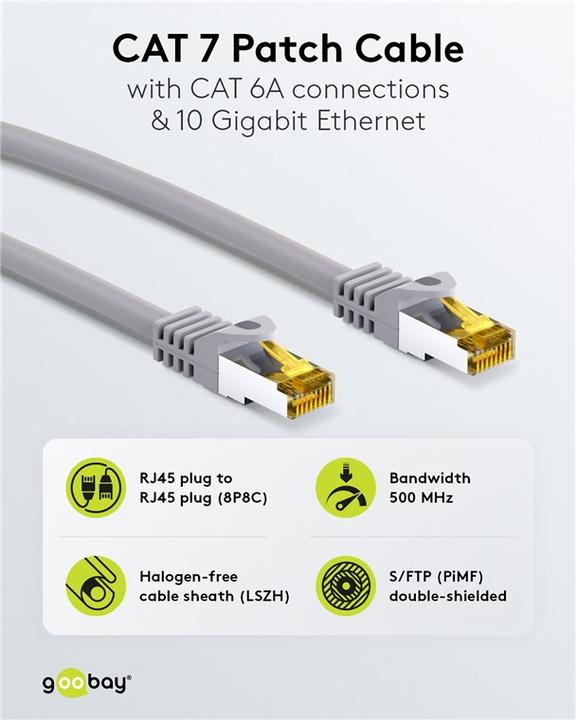 Productafbeelding Goobay Netwerkkabel (S/FTP, CAT7, 3 m)