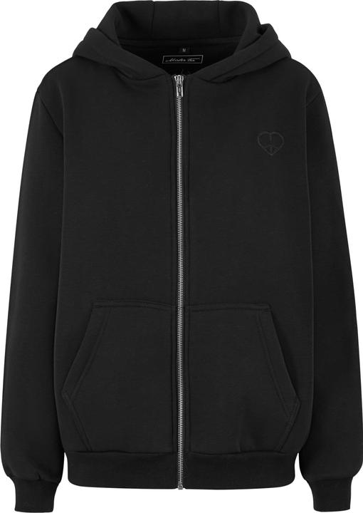 Miss Tee Peace Sign EMB Fluffy Zip Hoody - 188493