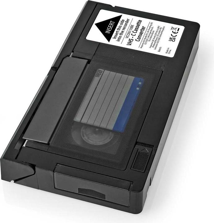 Produktbild Nedis VHS Converter Conversion: VHS-C to VHS Plug and Play Black