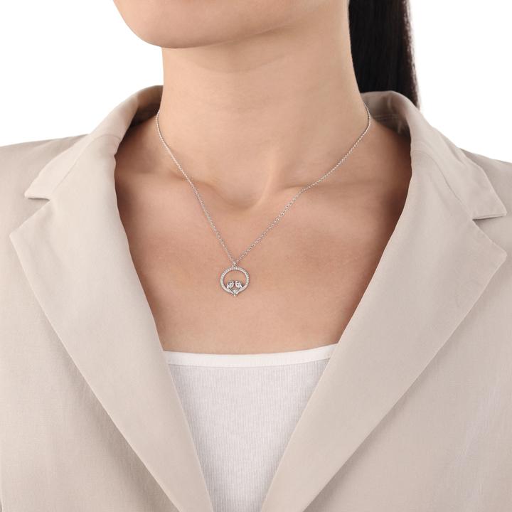 Image du produit Amor Halsschmuck für Damen, 925 Sterling Silber, Zirkonia synth. | Vogel (Argent 925)