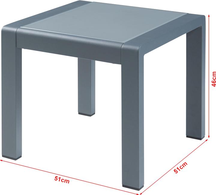 Image du produit Casa.Pro Fauteuil d'extérieur avec table Avise Aluminium
