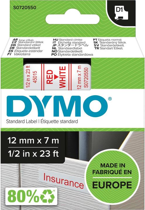 Produktbild Dymo S0720550 (1.20 cm, Rot)