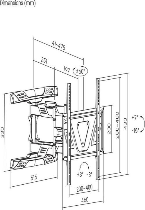 Produktbild SpeaKa Professional SpecialX TV-Wandhalterung (Decke, 70", 45 kg)