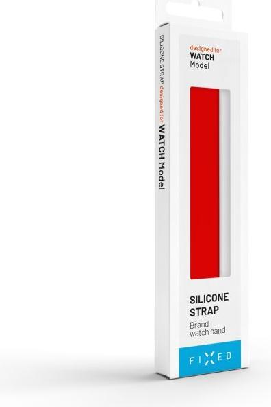 Actual product image Fixed Silicone Sporty Strap Set for Apple Watch Ultra 49mm, red (Silicone)