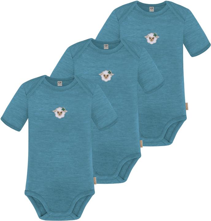 Normani 3er Set Baby Merino Body Kurzarm „Tauranga" - 9287