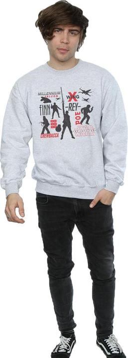 Actual product image Star Wars Mens The Last Jedi Rebellion Silhouettes Sweatshirt (L)