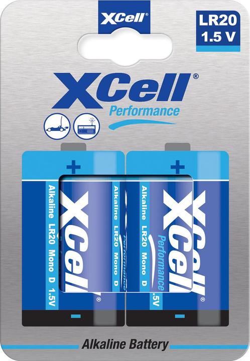Actual product image Hückmann Battery type D (mono), LR20, Performance Alkaline, 1.5V, set of 2 (2 pcs., D)