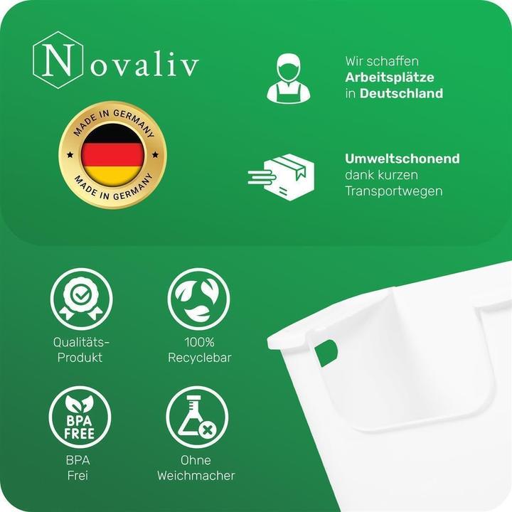Produktbild Novaliv 3x Aufbewahrungsbox Bad Organizer Kleiderschrank Schubladen Ordnungssystem Weiss Wohnmobil Sc
