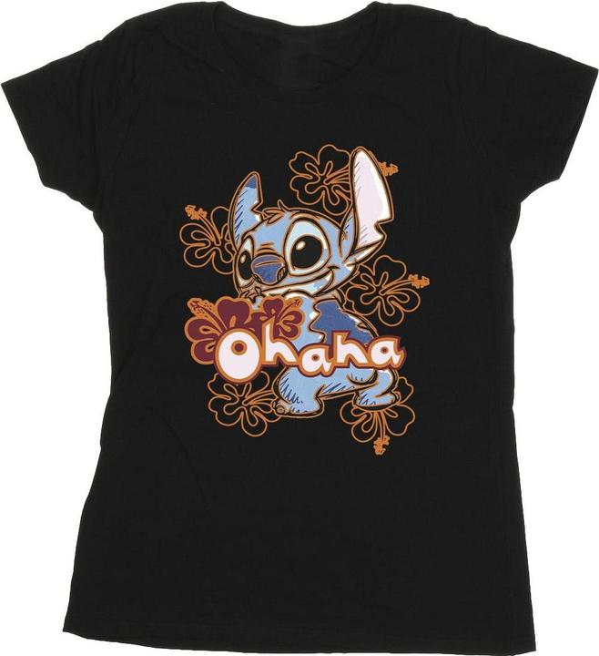 Produktbild Disney Lilo And Stitch Ohana Orange Hibiscus TShirt (XXL)