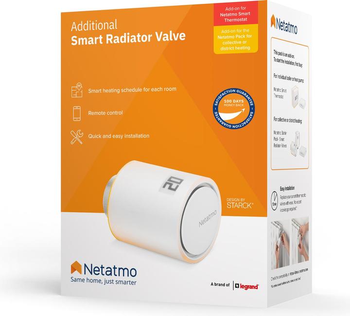 Image du produit Netatmo Tête Thermostatique Intelligente Additionnelle pour radiateur