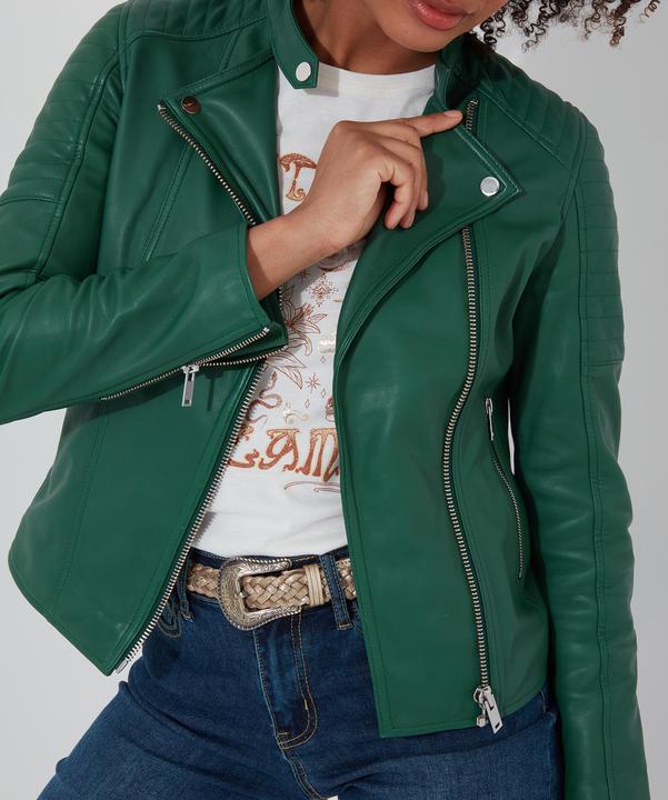 Immagine prodotto Joe Browns Giacca biker in pelle con colletto Grandad (40)